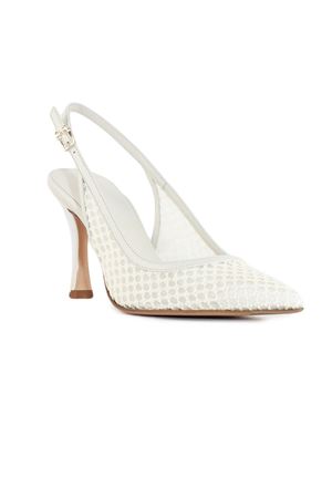 Cream white perforated Dana slingback SERGIO LEVANTESI | DANA25PANNA